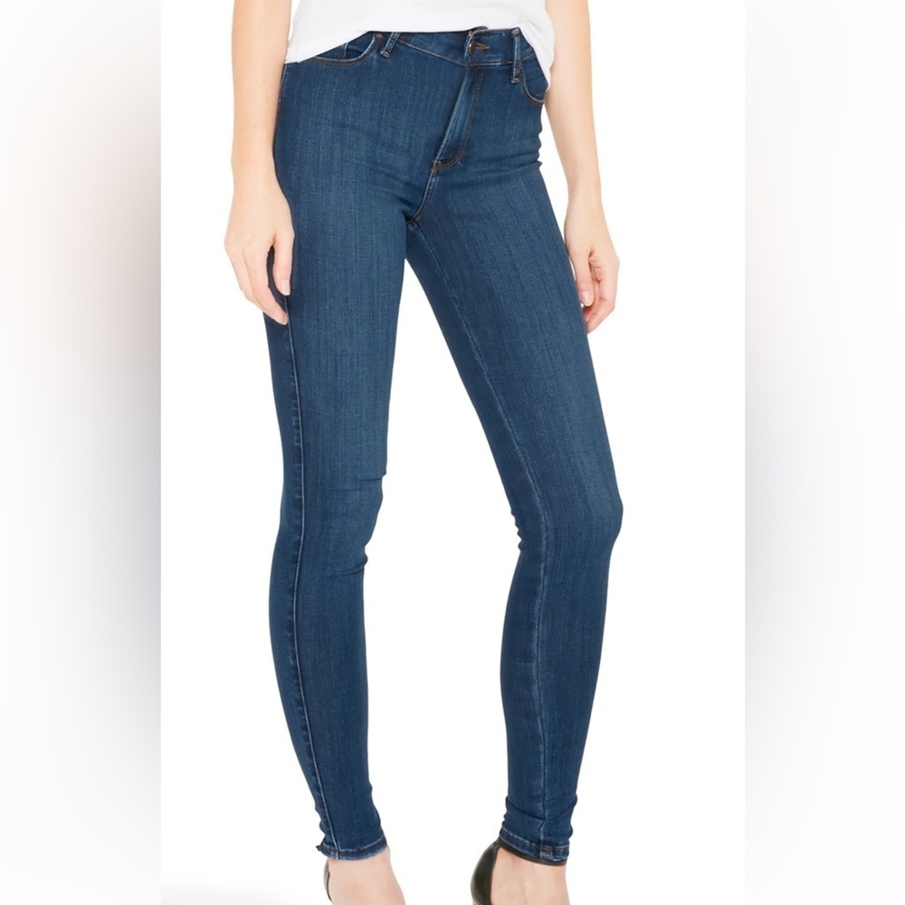 Mott & Bow Jeans Womens 31x30 Blue Boyfriend Medium Wash Denim Stretch Mid Rise